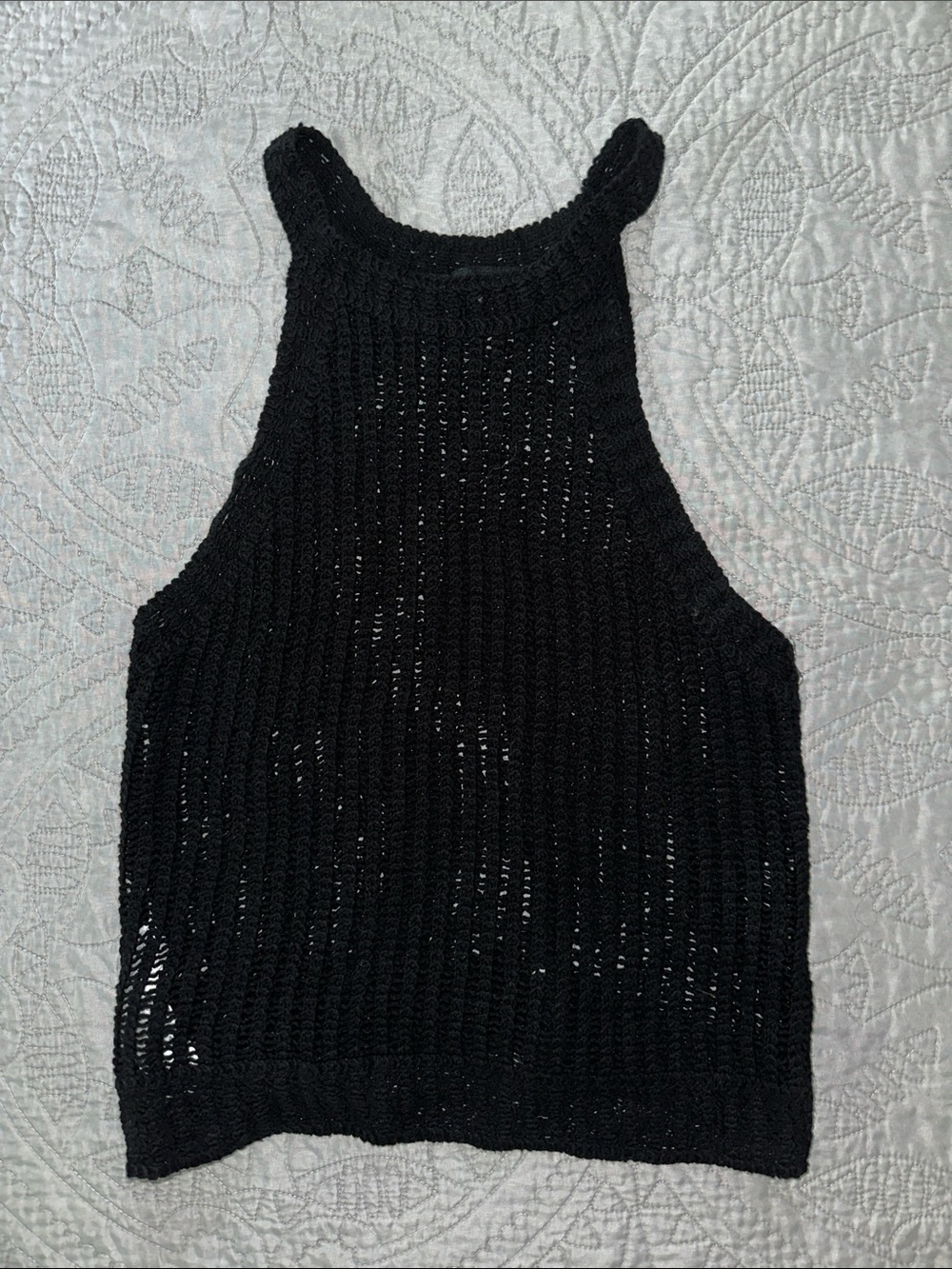 MNG Mango Black Knit Halter Tank Top - Women